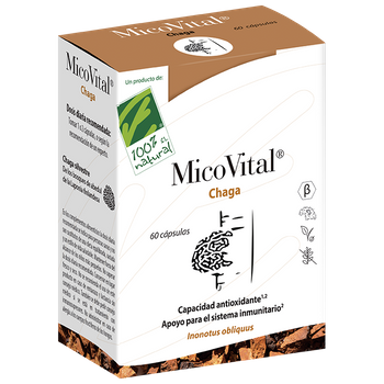 100% Natural Micovital® Chaga 60 Cápsulas