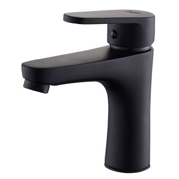 Grifo De Lavabo Bidasoa Monomando Color Negro Estilo Moderno Cartucho 25 S/f (incluye Aireador Y Latiguillos)