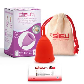 Copa Menstrual Sileucup Tulip, Talla S, Rojo