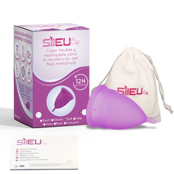 Copa Menstrual Sileucup Soft, Talla S + L, Morado