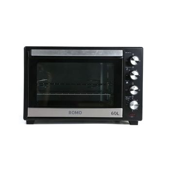 Horno eléctrico mini de sobremesa color gris con potencia de 1000 W y 10  litros de capacidad Romo