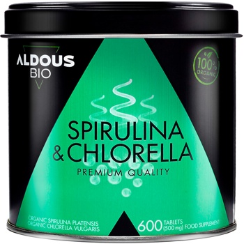 Spirulina & Chlorella Ecológica 600 Comprimidos Aldous Bio