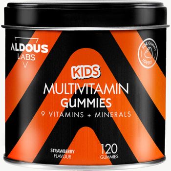 Multivitaminas Para Niños En Gominolas Aldous Labs | 120 Gummies Sabor Natural A Fresa