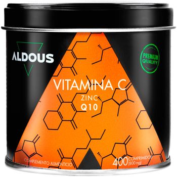 Vitamina C Con Zinc Y Coenzima Q10 Aldous Labs | 400 Comprimidos