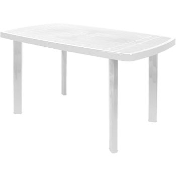 Mesa De Resina Rectangular 137x86x73cm Viana  - Crevicosta. Blanco