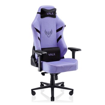 Silla Gaming De Tela Valk Freya Lila Amatista - Reclinable, Reposabrazos 4d