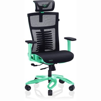 Silla Gaming Valk Noma De Malla Transpirable Negra/aqua Menthe