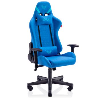 Silla Gaming Tela Valk Nyx Azul Zafiro - Reclinable, Reposabrazos 2d