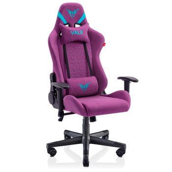 Silla Gaming Tela Valk Nyx Lila Místico - Reclinable, Reposabrazos 2d