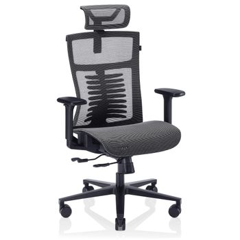 Silla Gaming Valk Noma De Malla Transpirable Gris/negra