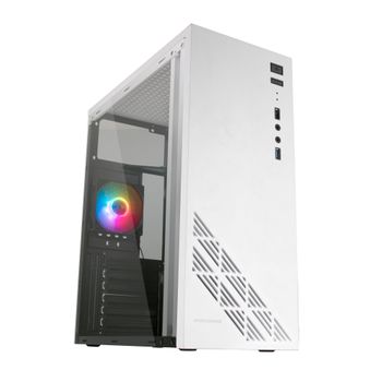 Mars Gaming Mc100w, Caja Pc Atx, Ventilador 90mm Frgb, Ventilación Convect-cool, Blanco