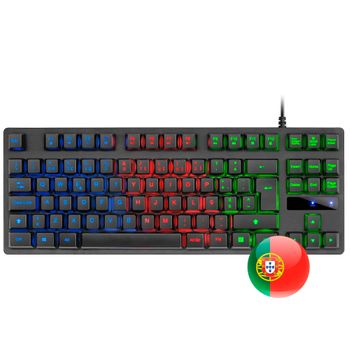 Mars Gaming Mk02 Negro, Teclado Gaming H-mech Frgb, Tkl, Antighosting, Idioma Portugués