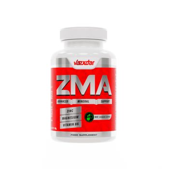 Zma - Zinc, Magnesio Y Vitamina B6 - 60 Vegan Caps- Vaexdar