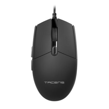 Tacens Anima Amg, Ratón Profesional Ergonómico, 3200dpi, Switches Mecánicos Huano, Negro