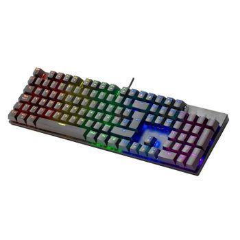 Mars Gaming Mk422 Negro, Teclado Gaming Rgb, Switch Mecánico Rojo, Idioma Español