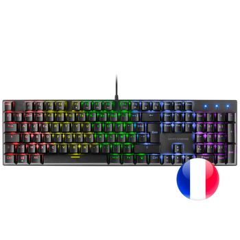 Mars Gaming Mk422 Negro, Teclado Gaming Rgb, Switch Mecánico Marrón, Idioma Francés