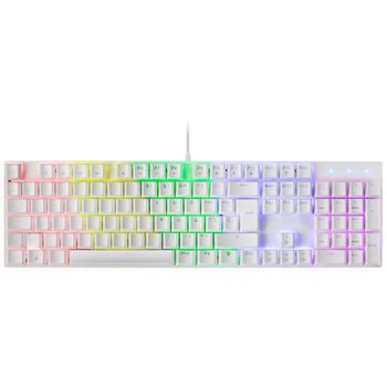 Mars Gaming Mk422 Blanco, Teclado Gaming Rgb, Switch Mecánico Azul, Idioma Español