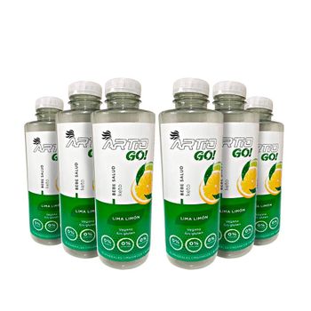 Artio - Go! 6 X 500 Ml - Bebida Isotónica Bio -  Sabor: Lima - Limón