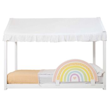 Techo Para Cama Montessori Algodón Blanco 40x200,5x100cm