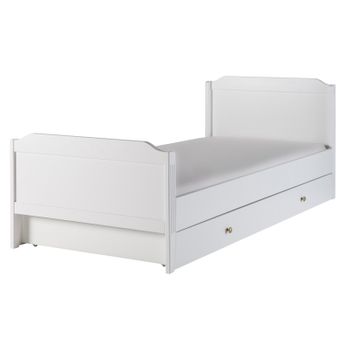 Cama + Cajón Madera Blanco 90x200cm