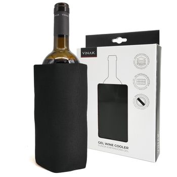 Vinak Funda Enfriadora Válida Para Botellas De Vino, Champagne Y Espumosos. Gel De Calidad No-frost. Fabricada Con 5 Capas Aislantes.