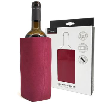 Vinak Funda Enfriadora Válida Para Botellas De Vino, Champagne Y Espumosos. Gel De Calidad No-frost. Fabricada Con 5 Capas Aislantes.