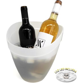 Vinak – Cubitera 4l Para Botellas De Vino Y Champagne Con Capacidad Para 1 O 2 Botellas. Enfriador De Botellas Con Asa Incorporada Resistente Y Elegante. Fabricada En Europa.