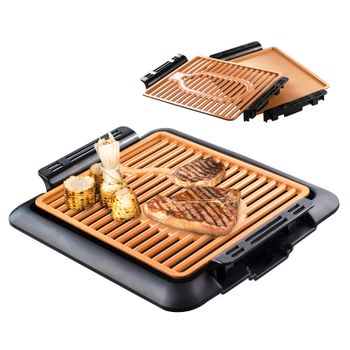 Parrilla Eléctrica Sin Humo Copper Grill Antiadherente Bonplus