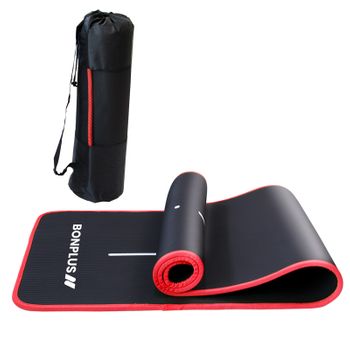 Esterilla De Yoga Y Pilates Gruesa Con Bolsa De Transporte, Rojo Bonplus