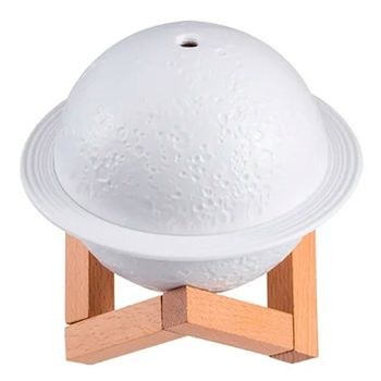 Difusor De Aromas Y Humidificador Planeta Con Soporte De Madera