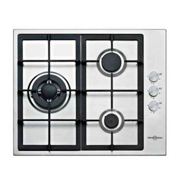 Placa Gas Vitrokitchen En636lin Natural Inox 3f