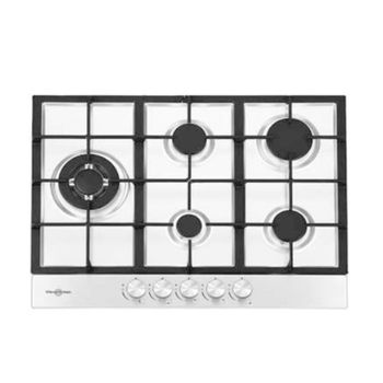 Placa Gas Vitrokitchen En73ib But Inox 5f 70cm