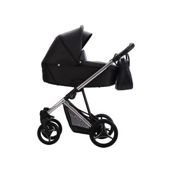 Adababy - Cochecito Torres, Carrito Bebe Hasta 22kg (4 Años), 2 Piezas Con Accesorios, Fácil De Plegar, Moderno, Funcional, Ligero Y Transpirable (negro Y Plata)