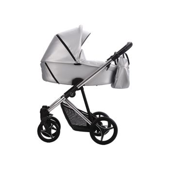 Adababy - Cochecito Torres, Carrito Bebe Hasta 22kg (4 Años), 2 Piezas Con Accesorios, Fácil De Plegar, Moderno, Funcional, Ligero Y Transpirable (plata)