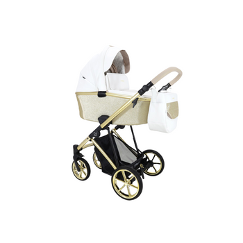 Cochecito Montes Glitter, Carrito Bebe Hasta 22kg (4 Años), 2 Piezas Con Accesorios, Fácil De Plegar, Moderno, Funcional, Ligero Y Transpirable (blando Glitter Dorado) - Adababy