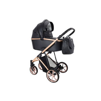 Cochecito Montes Glitter, Carrito Bebe Hasta 22kg (4 Años), 2 Piezas Con Accesorios, Fácil De Plegar, Moderno, Funcional, Ligero Y Transpirable (negro) - Adababy