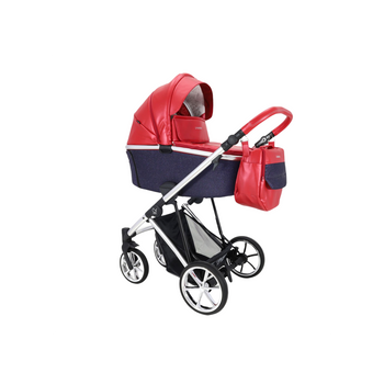 Cochecito Montes Glitter, Carrito Bebe Hasta 22kg (4 Años), 2 Piezas Con Accesorios, Fácil De Plegar, Moderno, Funcional, Ligero Y Transpirable (rojo Glitter) - Adababy