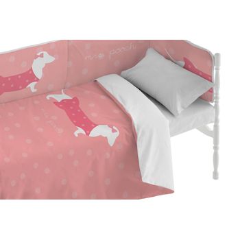 Funda Nórdica Cuna Mrs Pooch 100x120, 100% Algodón. Incluye Funda De Almohada