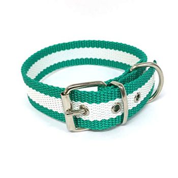 Collar De Perro Bandera De Andalucía | Collar De Perro De Nailon Con Refuerzo En Piel | Collar 40 Cms