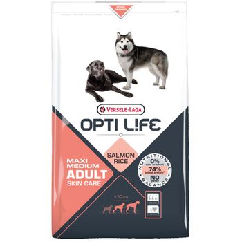 Alimento Para Perros Opti Life Skin Care Medium Y Maxi Con Salmón Y Arroz 12,5 Kgs | Oferta Exclusiva