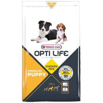 Alimento Para Perros Opti Life Puppy Medium Para Cachorros Con Pollo Y Arroz 12,5 Kgs | Oferta Exclusiva