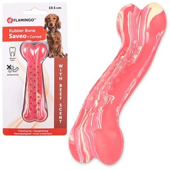 Hueso Para Perros Flamingo Rubber Bone Aroma A Carne