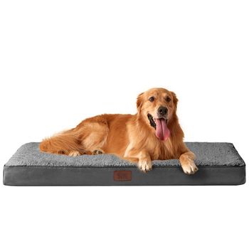 Cama Perro Ortopédica Grande Gris - Colchón Lavable Con Espuma 91x68x7.6 Cm | Oferta Exclusiva