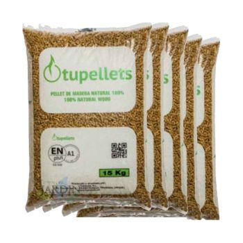 Pack Pallet Saco Pellet 15 kg Biomasa Forestal 70 ud