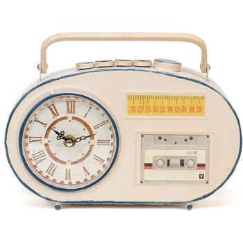 Reloj De Mesa Radio Vintage - Crema