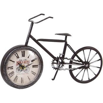 Reloj De Mesa Bicicleta Vintage - Negro