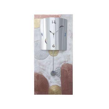 Reloj Artesanal De Pared Dubai Oro - Plata 40 X 80 X 3,5 Cm