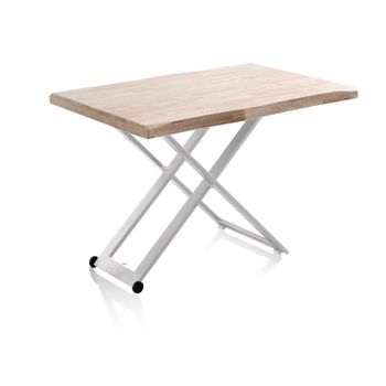 Mesa Elevable Icub 50x100x62cm Tablero 18mm Eco Blanca En Madera Maciza  Acabado Natural Estilo Nórdico Industrial Box Furniture con Ofertas en  Carrefour