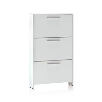 Mueble recibidor Zapatero con Perchero,Blanco,FSR63-W+FRG48-L-W SoBuy ES ( Zapatero+Perchero)