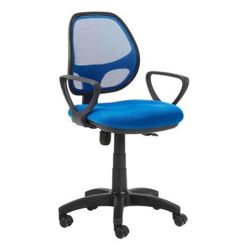 Silla De Escritorio Ergonomica Con Ruedas Y Reposabrazos 60x58x100cm - Azul  con Ofertas en Carrefour